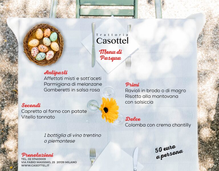 Trattoria Casottel menu di Pasqua